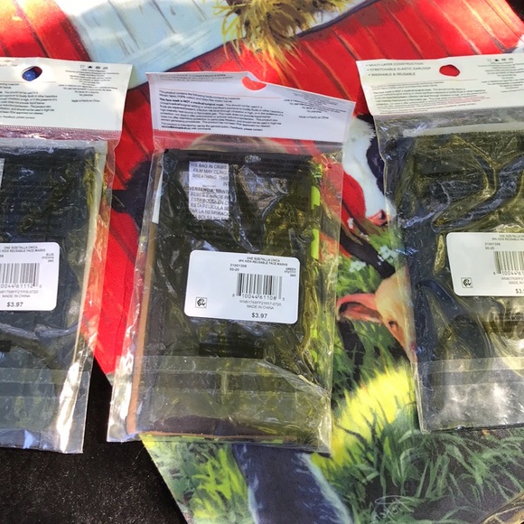 NWT 3 Packs of 3 each Kids Reusable Face Masks One Size Fits Most Ages 4-12 - Picture 7 of 10